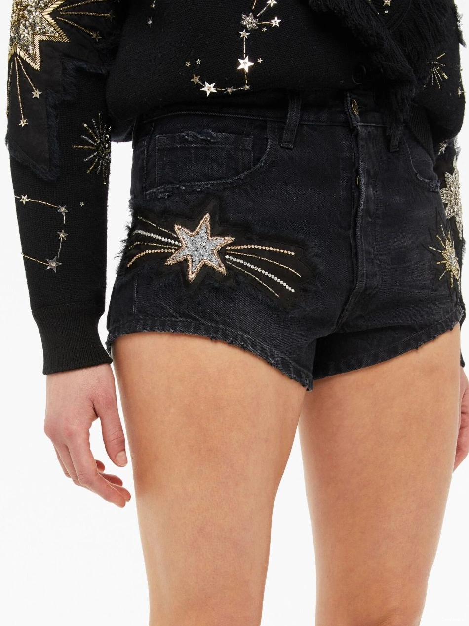Affordable Star denim The Alanui Women shorts Wandering 0703